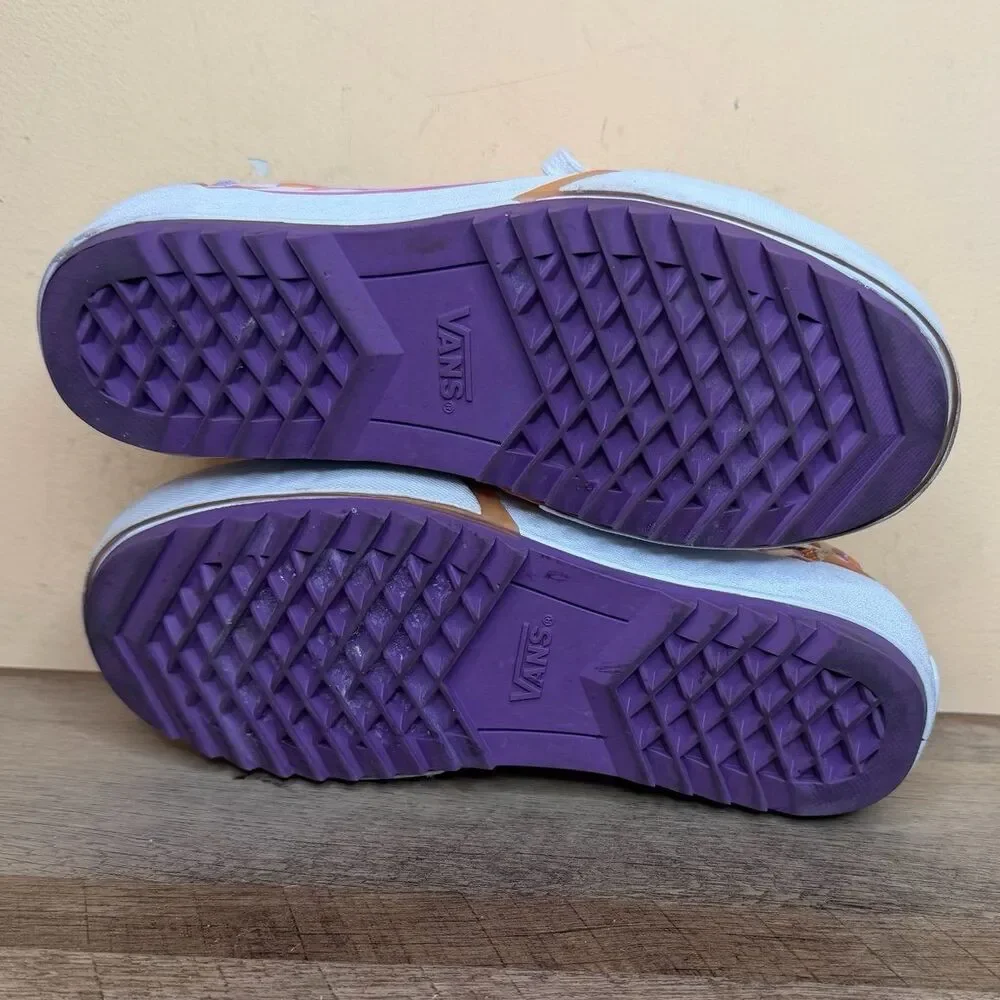 Vans Old Skool Stacked platform shoes UV Ink Peace Purple Womens size 7.5